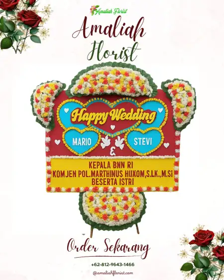 Papan Bunga Pernikahan Kaloran
